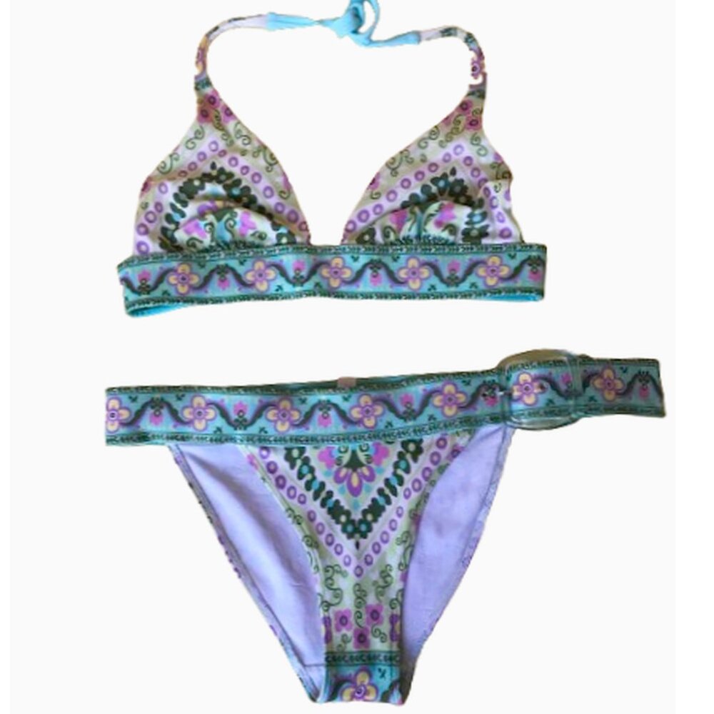 Victoria's Secret Bikini in Muted Greens and Aqua florals, Size S